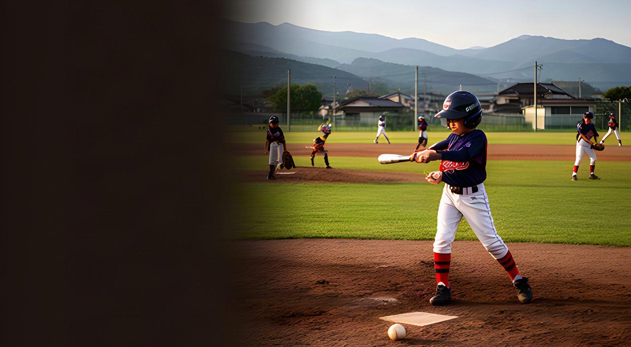 青森県六戸町のグラウンドで少年選手が野球の練習をしている風景